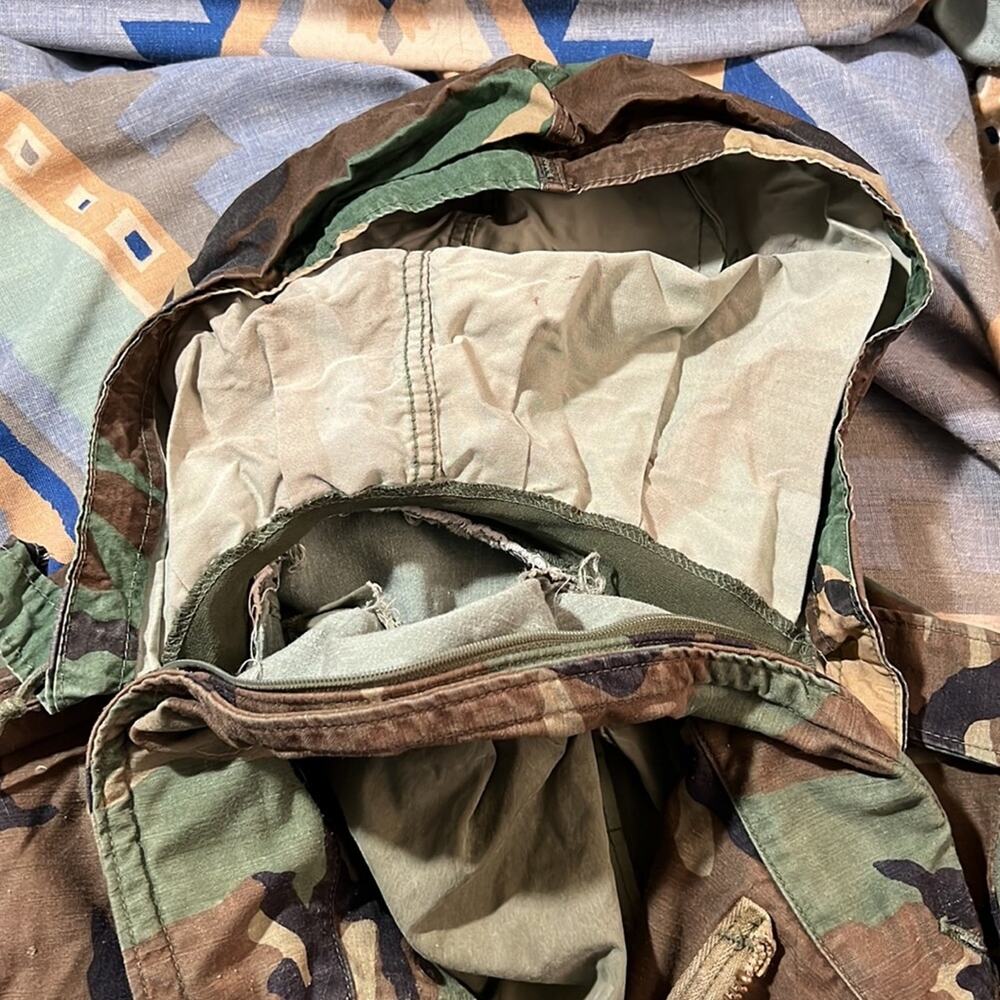 Vintage Old School Camo US Army Airborne Coat Cold Weather Field Medium Short - Picture 12 of 12